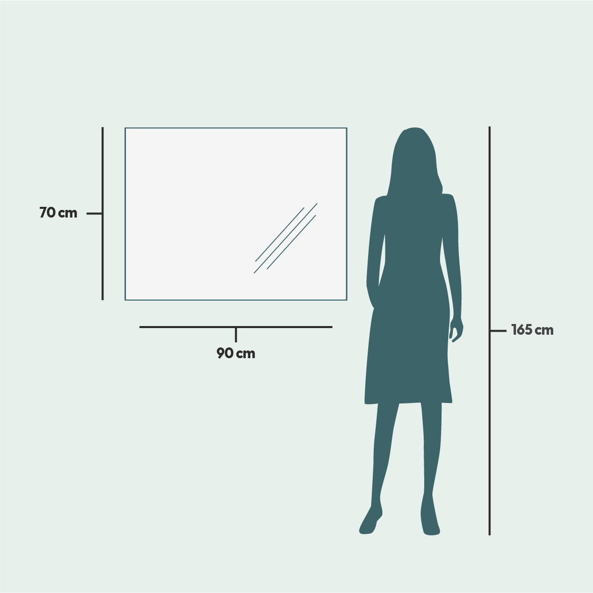 S Mirror With LED Lights (90x70 cm)