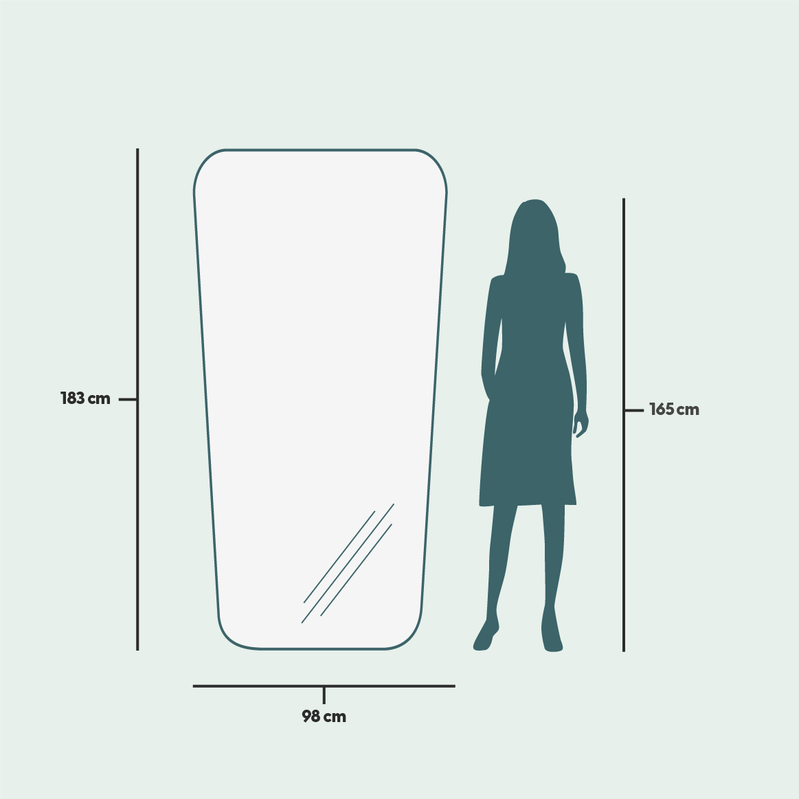 Retro Style Full Length Mirror With LED lights (98x183 cm)