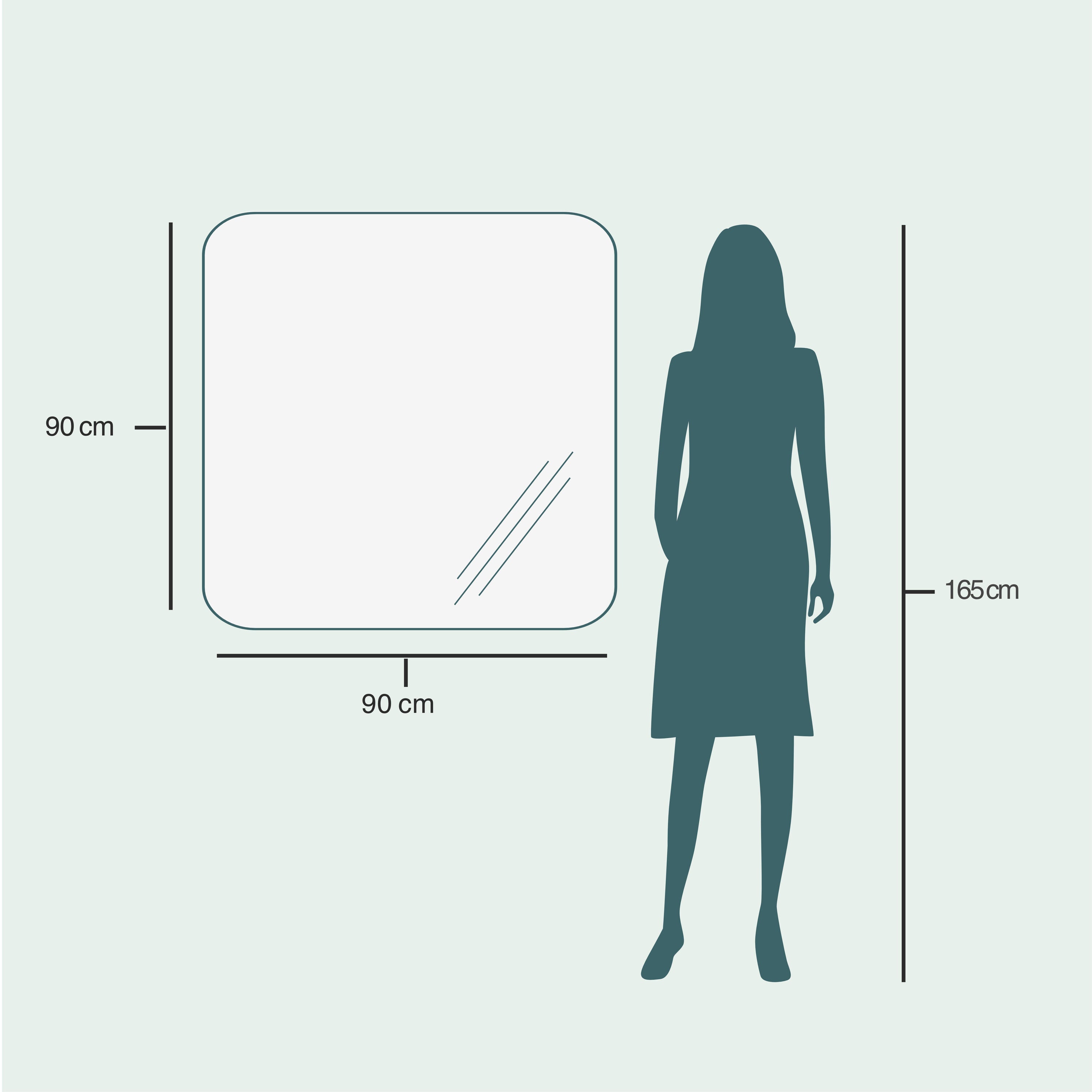 Aava wall mirror (90x90 cm)