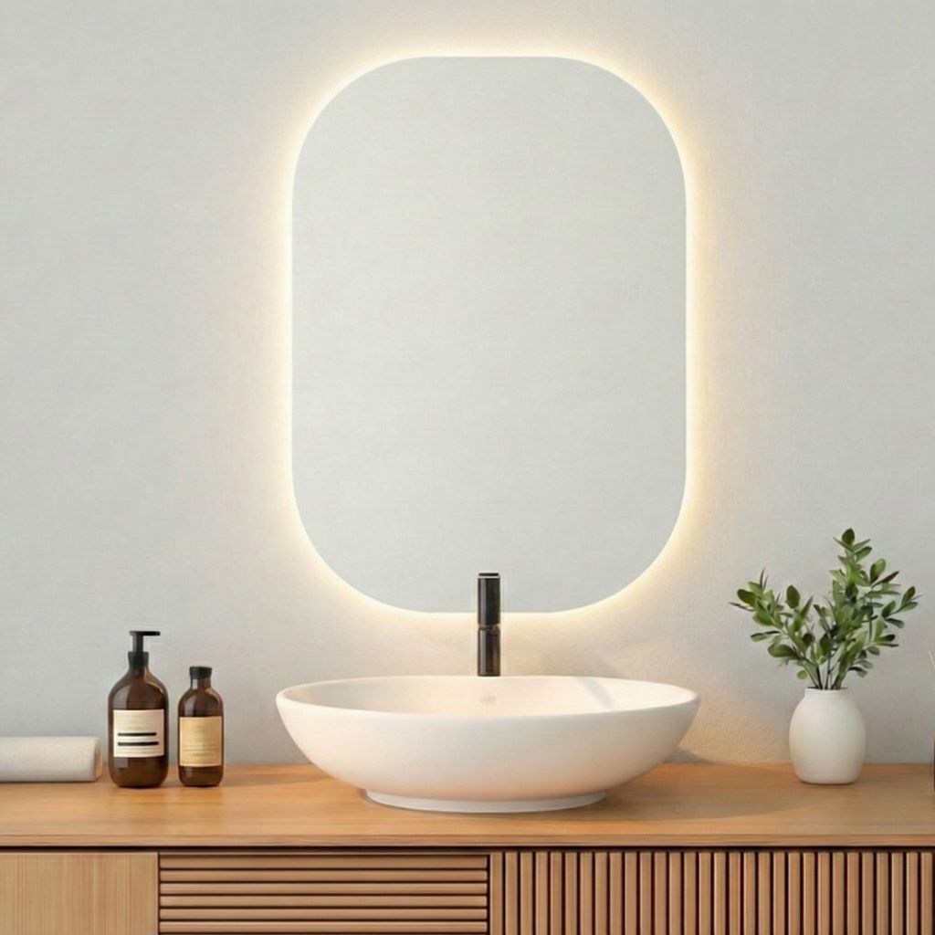Aava wall mirror with LED lights (40x50 cm)