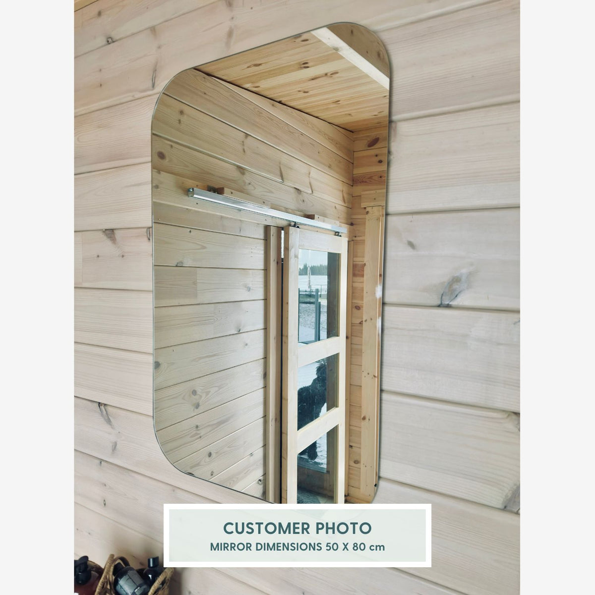 Aava wall mirror (120x120 cm)