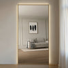 Slimline Full-Length LED Mirror With Oak Frame (130x220 cm)