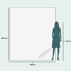 Giant Slimline LED mirror With White Frame (200x215cm)