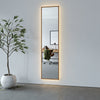 Slimline Full-Length LED Mirror With With Thermo-Treated Alder Frame (50x200 cm)