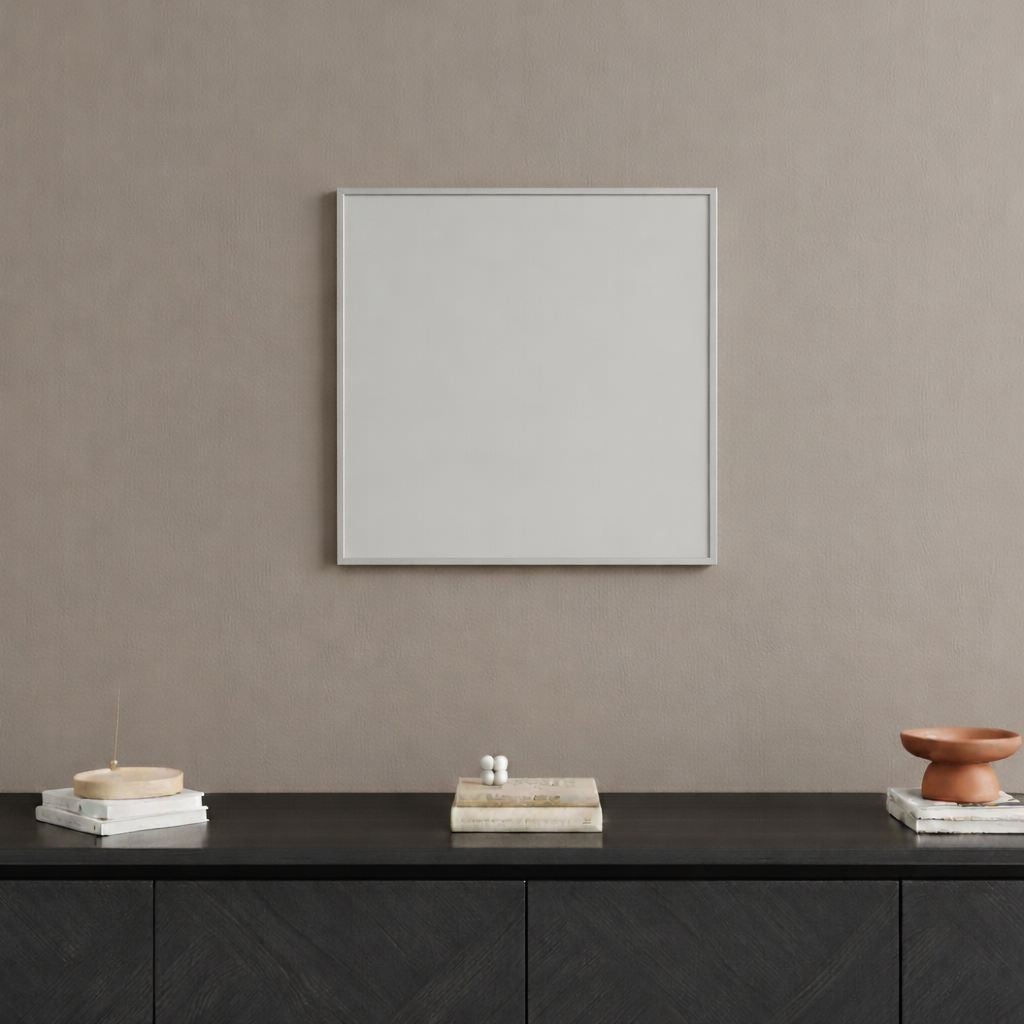 Slimline Spiegel Mit Silber Rahmen (40x40 cm)