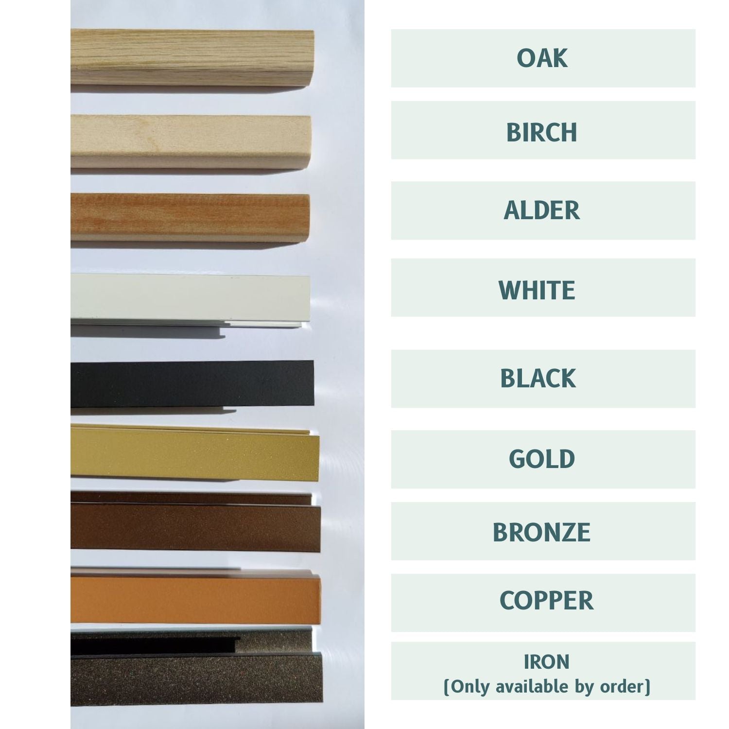 Slimline-spegel med svart ram (100x220 cm) 