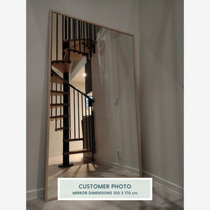 Slimline - Extra Large Full Length Mirror With Birch Frame (130x220cm)