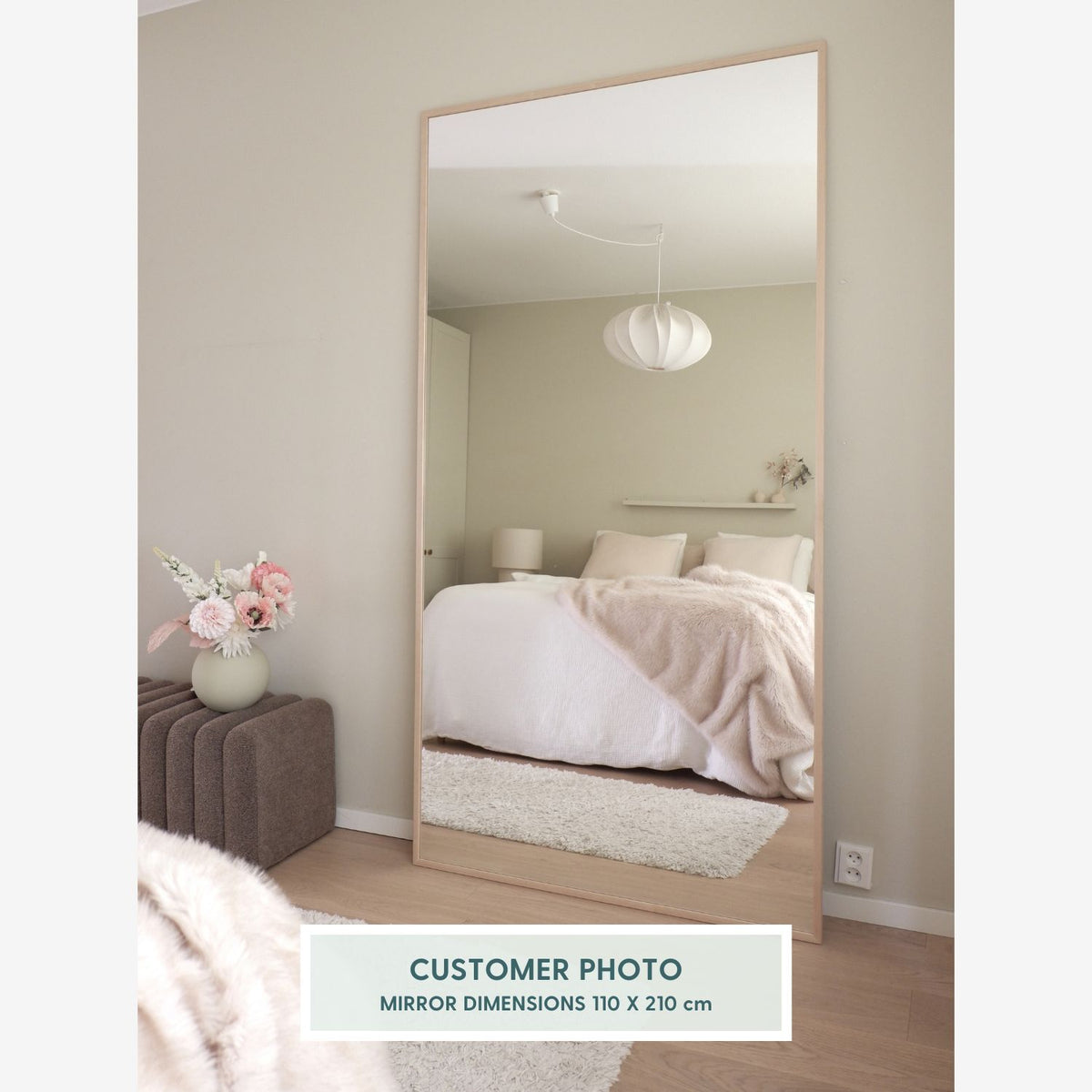 Slimline - Full Length Mirror With Birch Frame (110x210cm)
