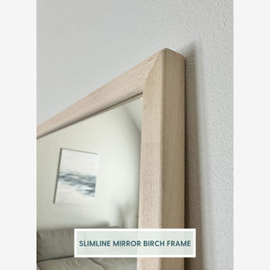 Slimline - Full Length Mirror With Birch Frame (50x150cm)