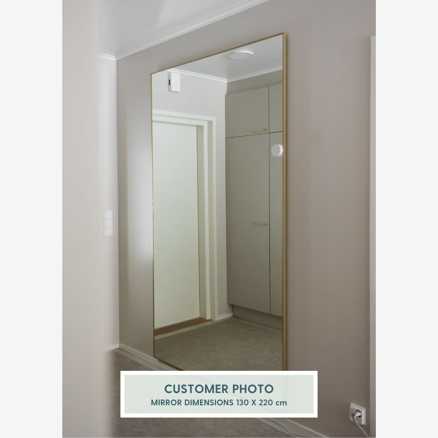 Slimline - Large Full Length Mirror With Gold Frame (80x135cm)