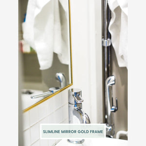 Slimline - Large Full Length Mirror With Gold Frame (80x135cm)