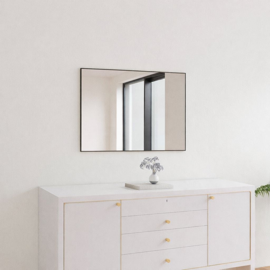 Slimline Mirror With Black Frame (50x60 cm)