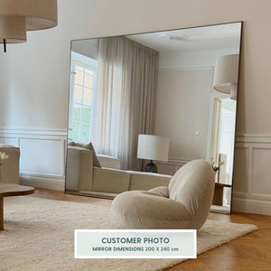 Slimline Full-Length Mirror With Bronze Frame (130x220cm)