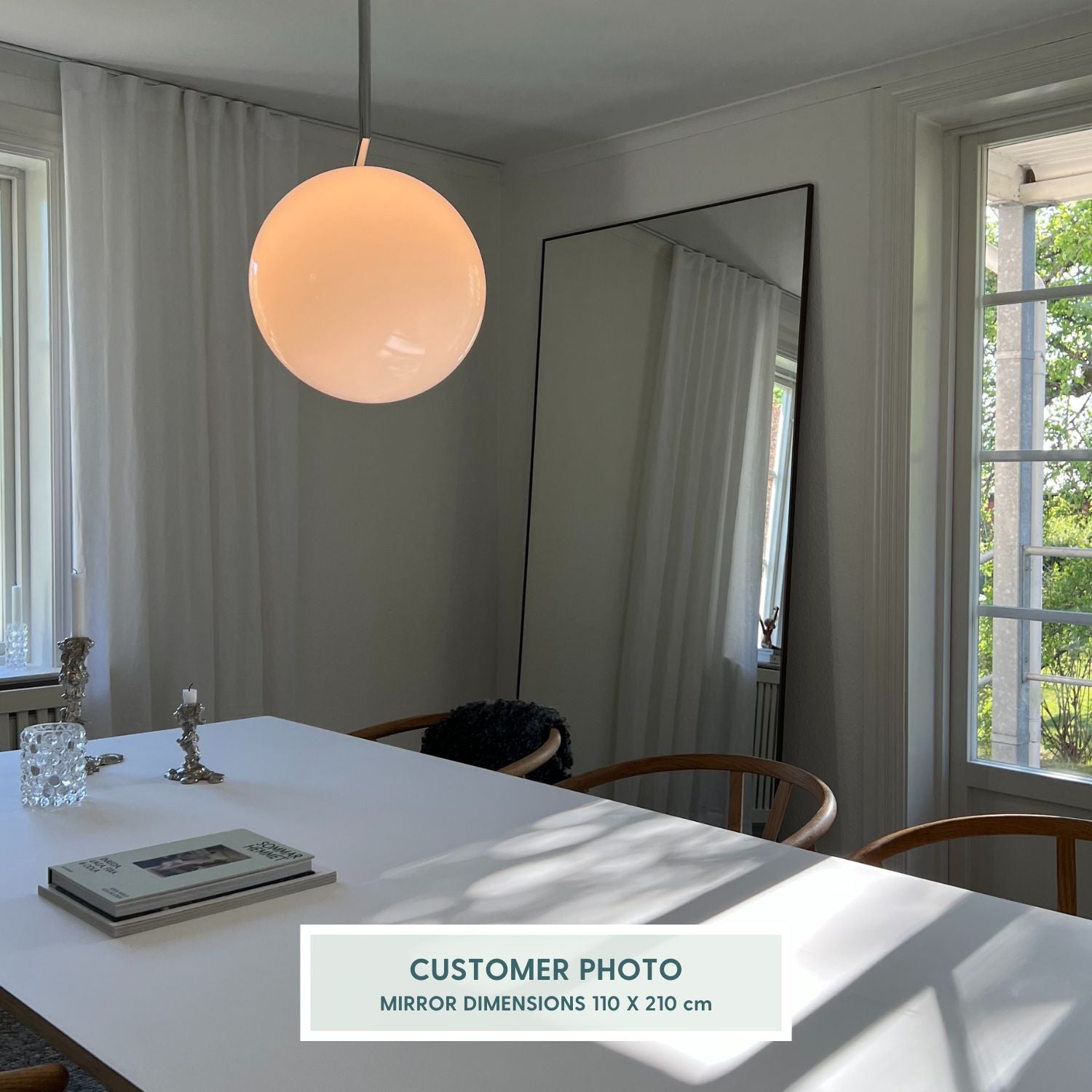 Slimline - Liten Väggspegel Med Bronsram (40x40 cm)