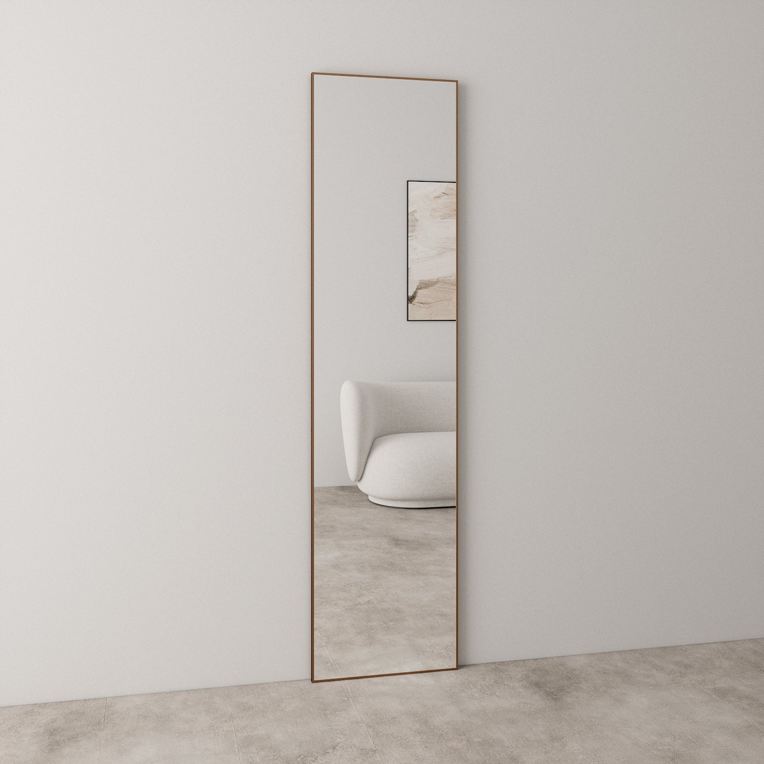 Slimline Full-Length Mirror With Bronze Frame (50x200cm)
