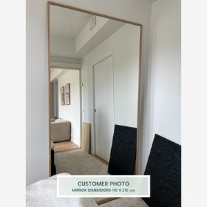 Slimline - Extra Large Full Length Mirror With Oak Frame (110x210cm)