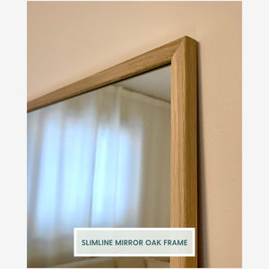 Slimline - Full Length Mirror With Oak Frame (50x150cm)