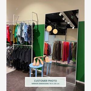 Slimline - Extra Large Full Length Mirror With White Frame (130x220cm)