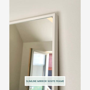 Slimline - Large Full Length Mirror With White Frame (100x170cm)