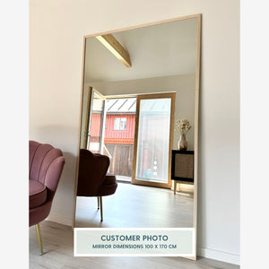 Slimline - Full Length Mirror With Birch Frame (80x135cm)