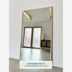 Slimline - Full Length Mirror With Birch Frame (50x150cm)