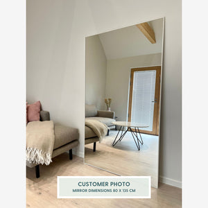 Slimline - Extra Large Full Length Mirror With White Frame (110x210cm)