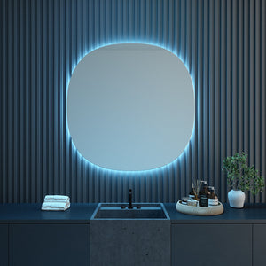 Ellipse Mirror with RGBW Lights