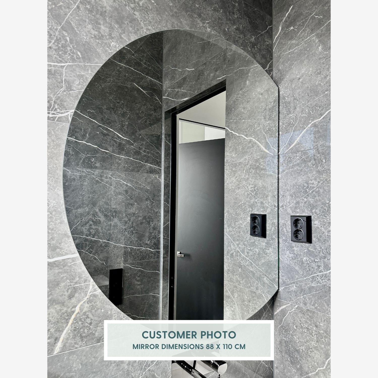 Half Circle LED Mirror (88x110 cm)