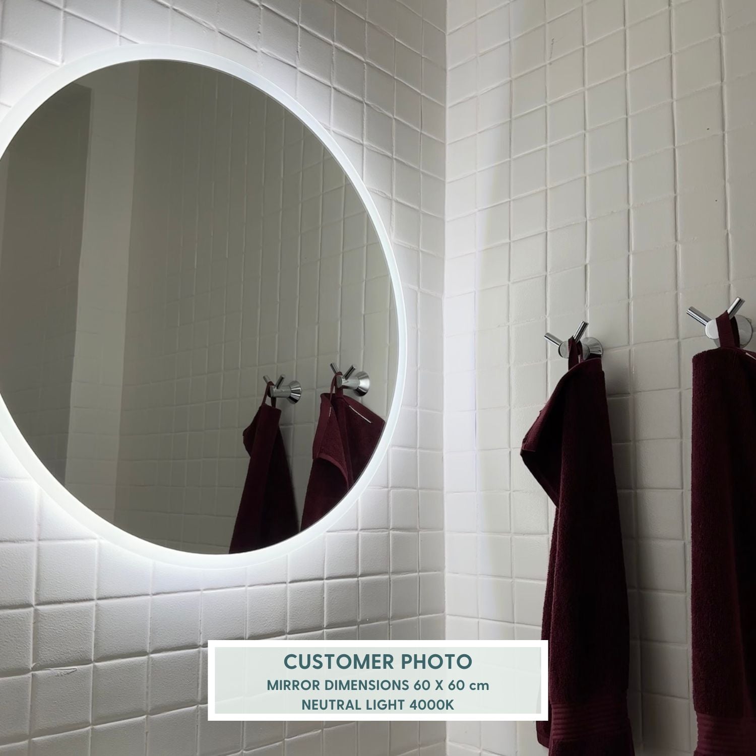 Full Lux Round LED Mirror (120cm)