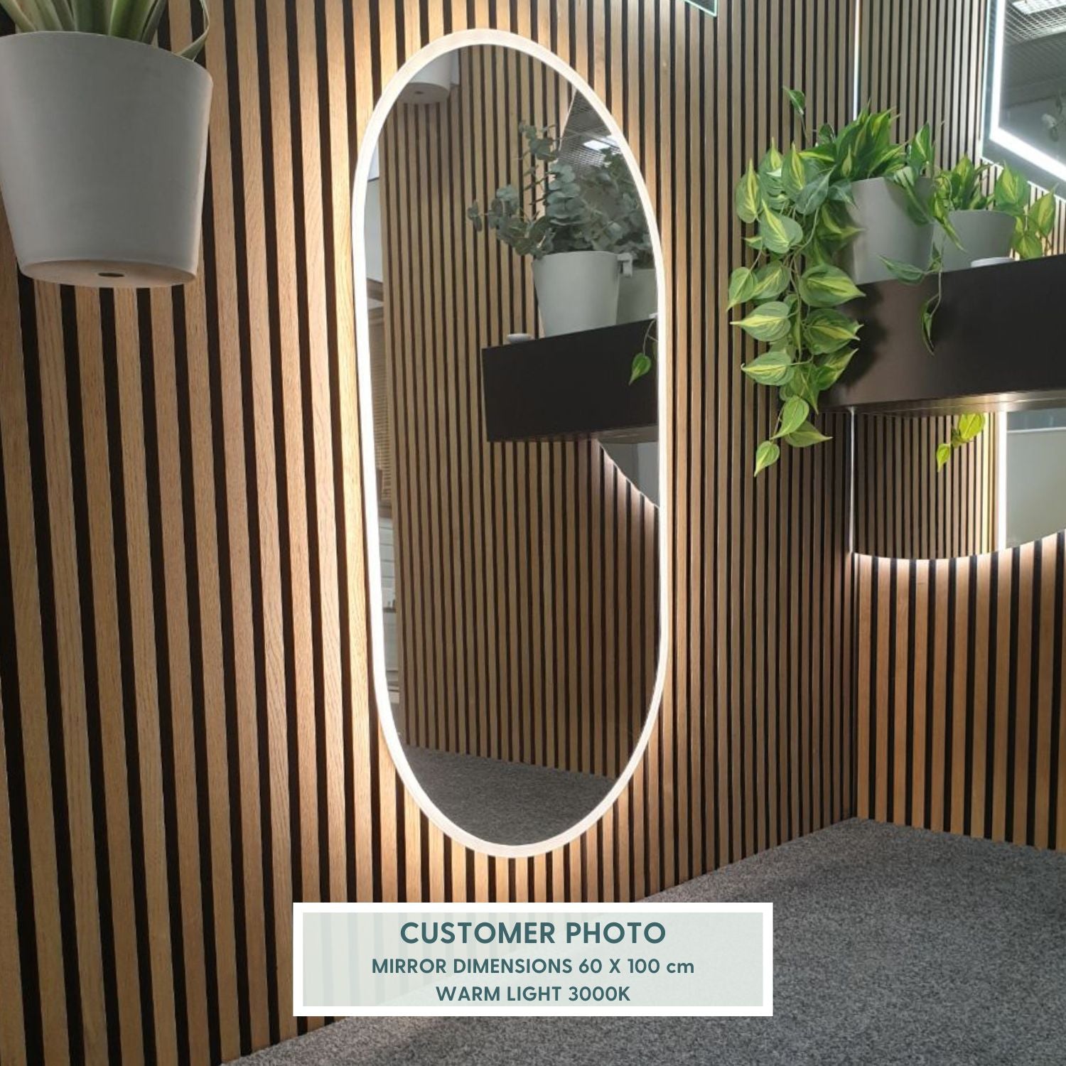 Full Lux Ovaler LED-Spiegel (80x120cm)