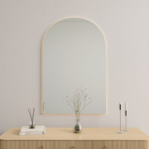 Halvbågig Spegel med Belysning (80x120cm)