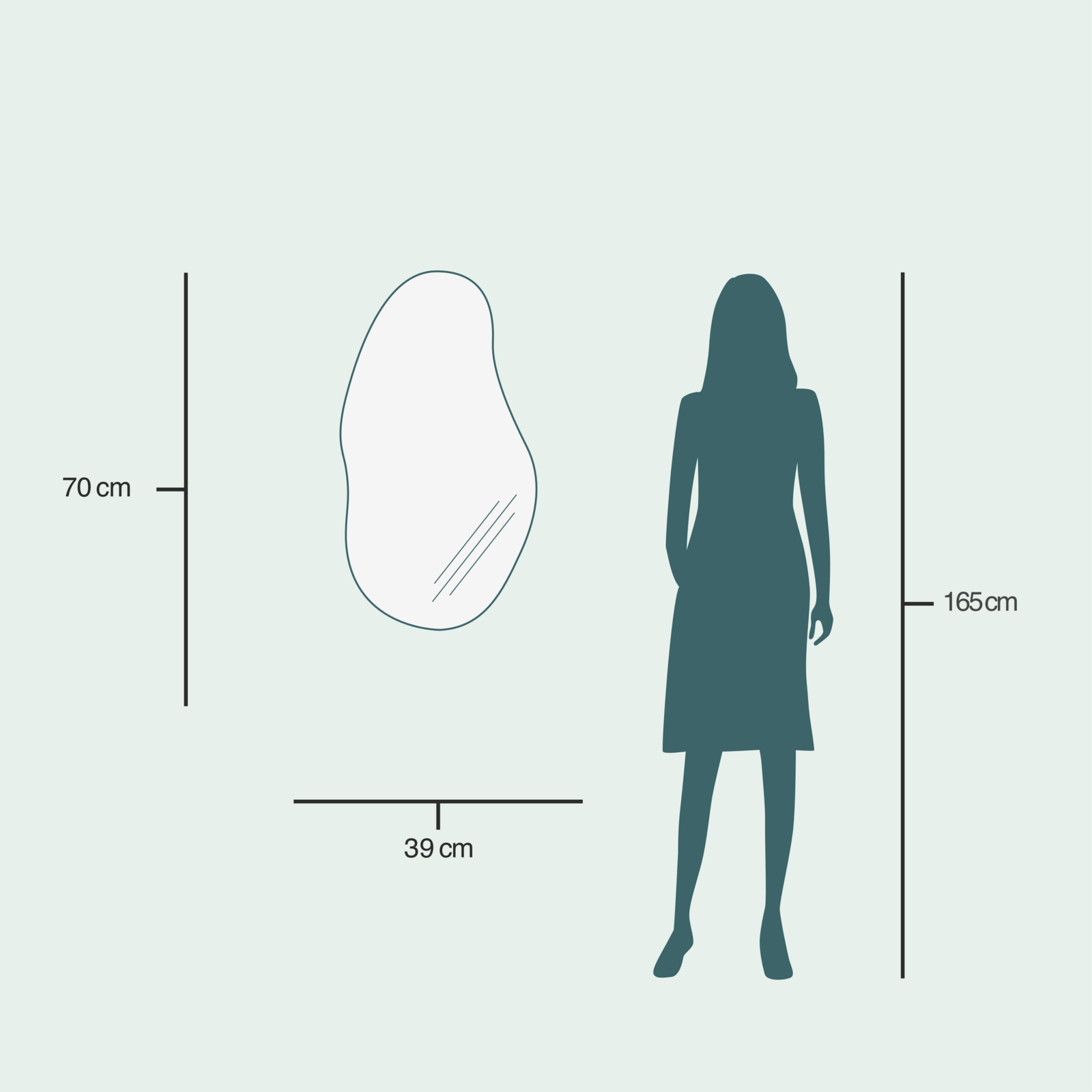 Sand Väggspegel (39x70 cm)