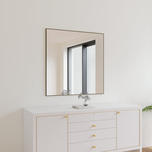 Aitta - Slimline Full Lenght Mirror With Black Frame (100x100cm)