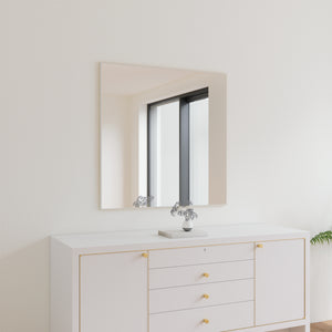 Aitta - Wall Mirror With White Frame (100x100cm)