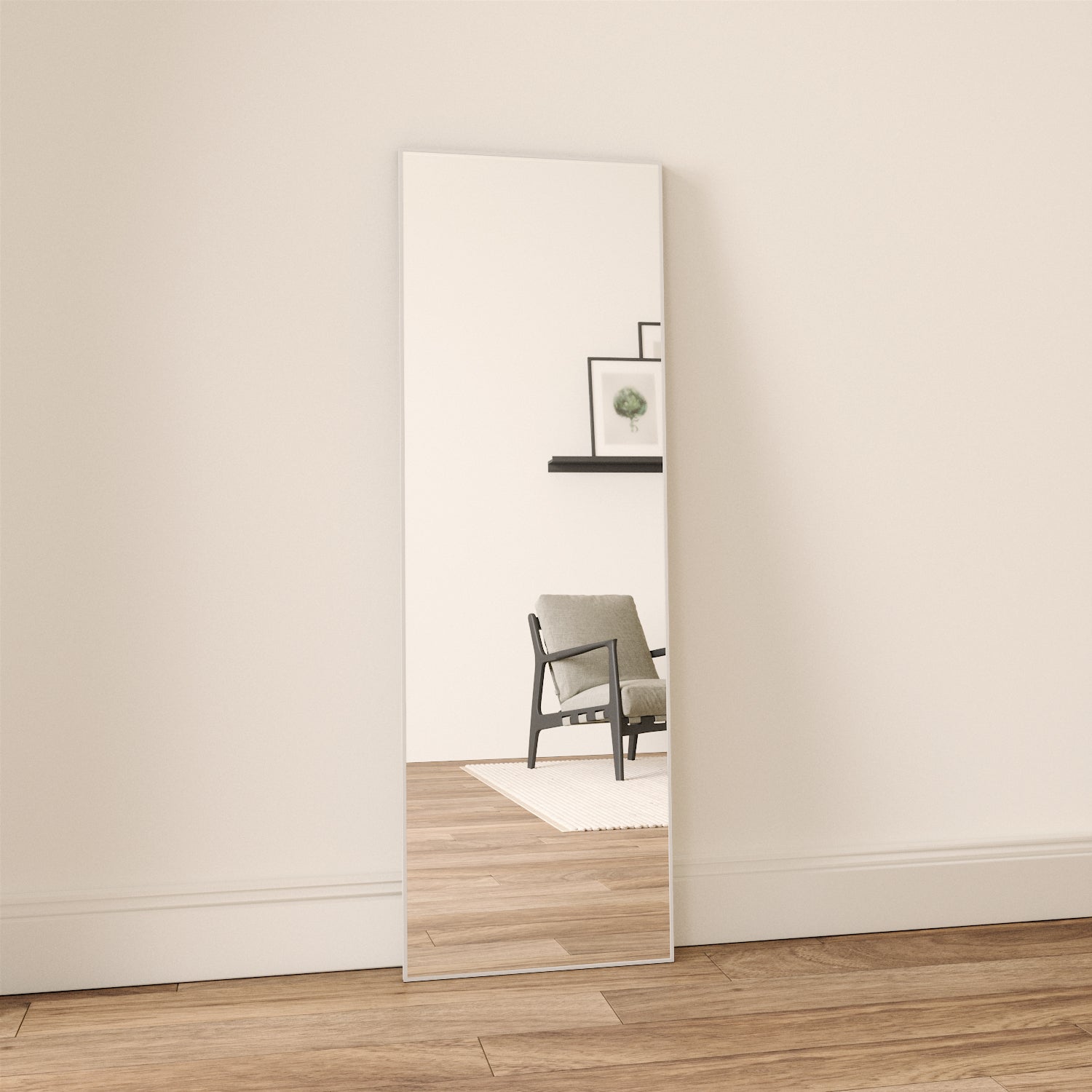 Slimline - Full Length Mirror With White Frame 50x150cm– Lasitehdas.com