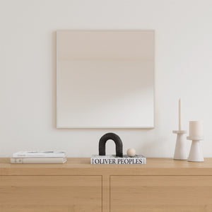 Aitta - Small Wall Mirror With White Frame (50x50cm)