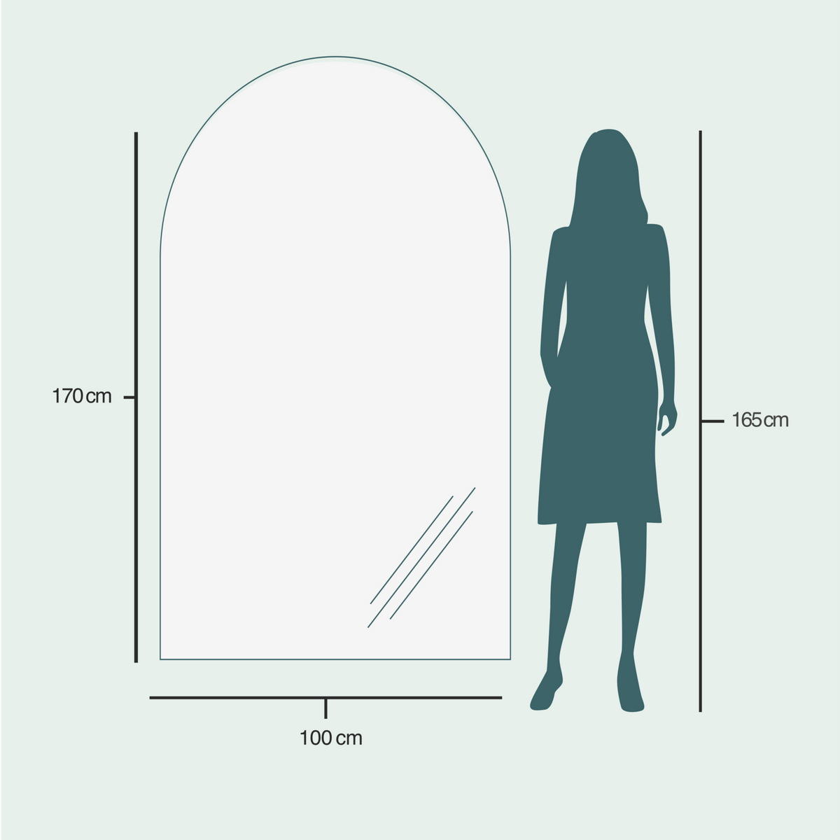 Kaari - Full-length Arch mirror (100x170 cm)