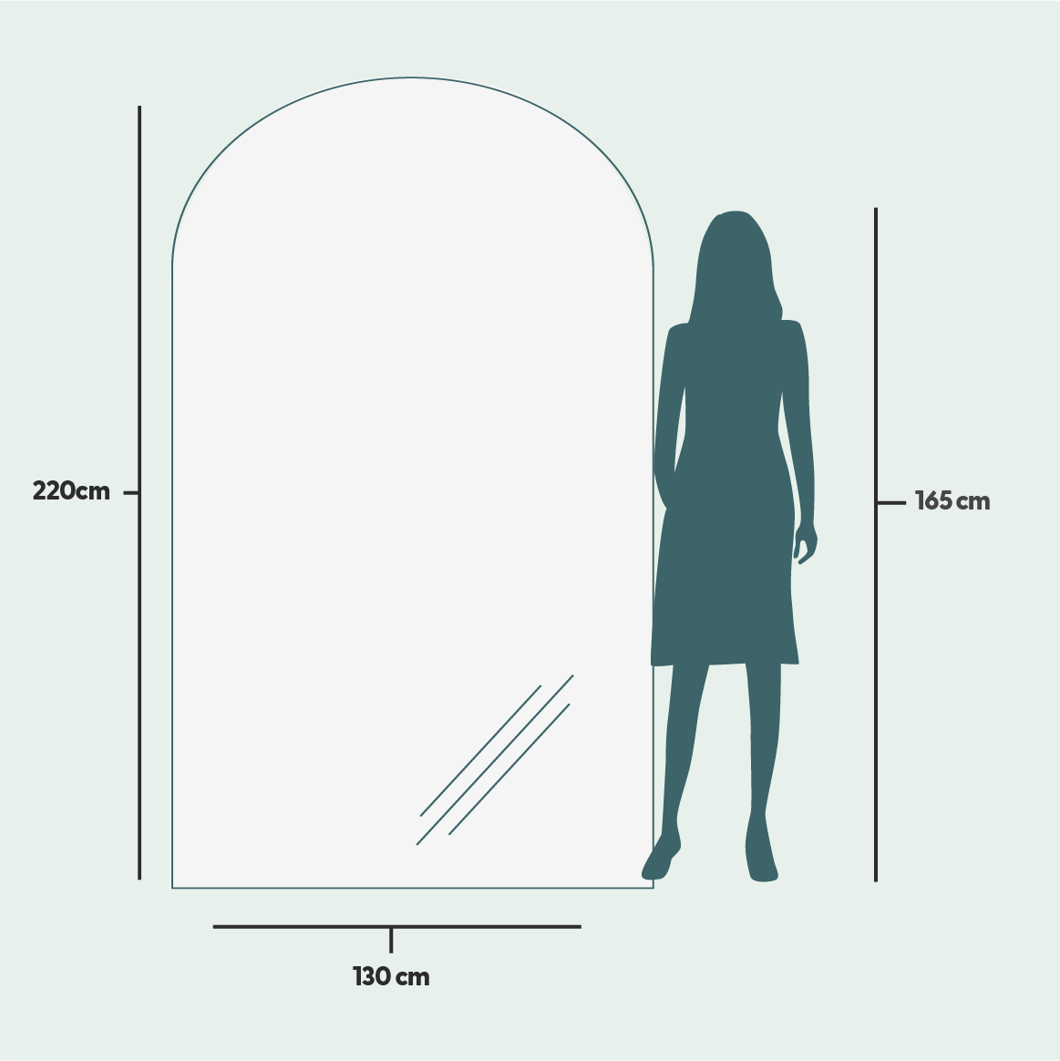 Kaari - Extra-Large Arch Mirror (130x220cm)