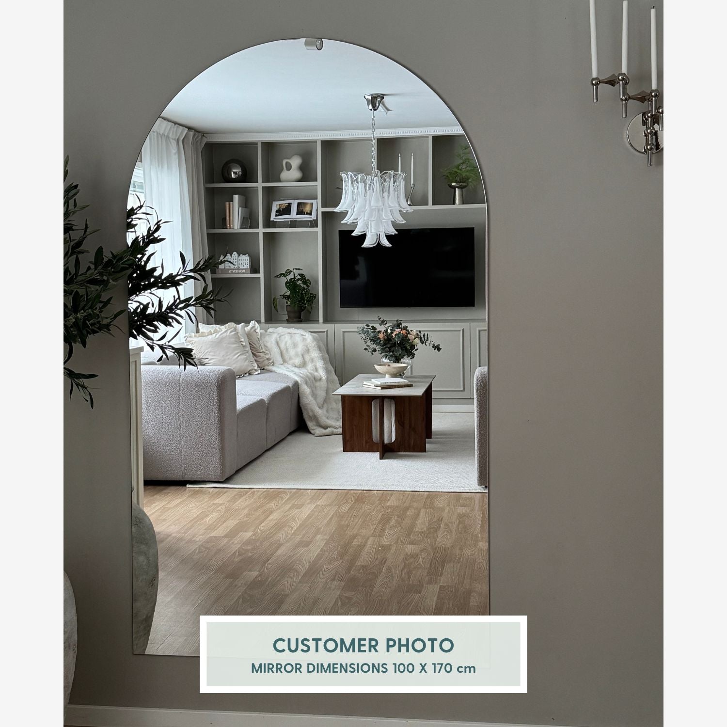 Kaari - Moderner Bogenspiegel (100x170 cm)