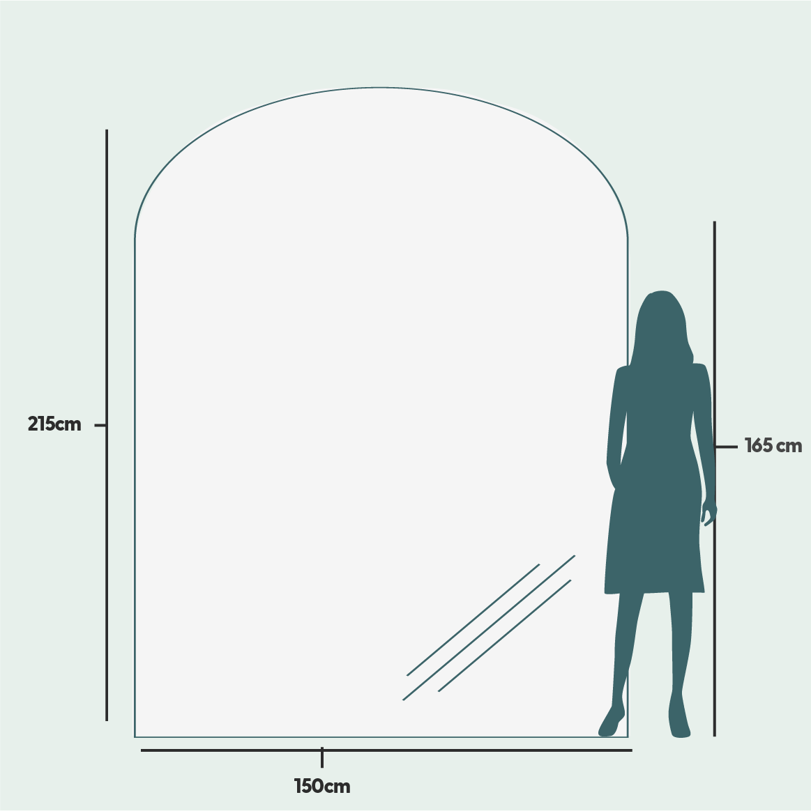 Kaari - Extra-Large Arch Mirror (150x215cm)