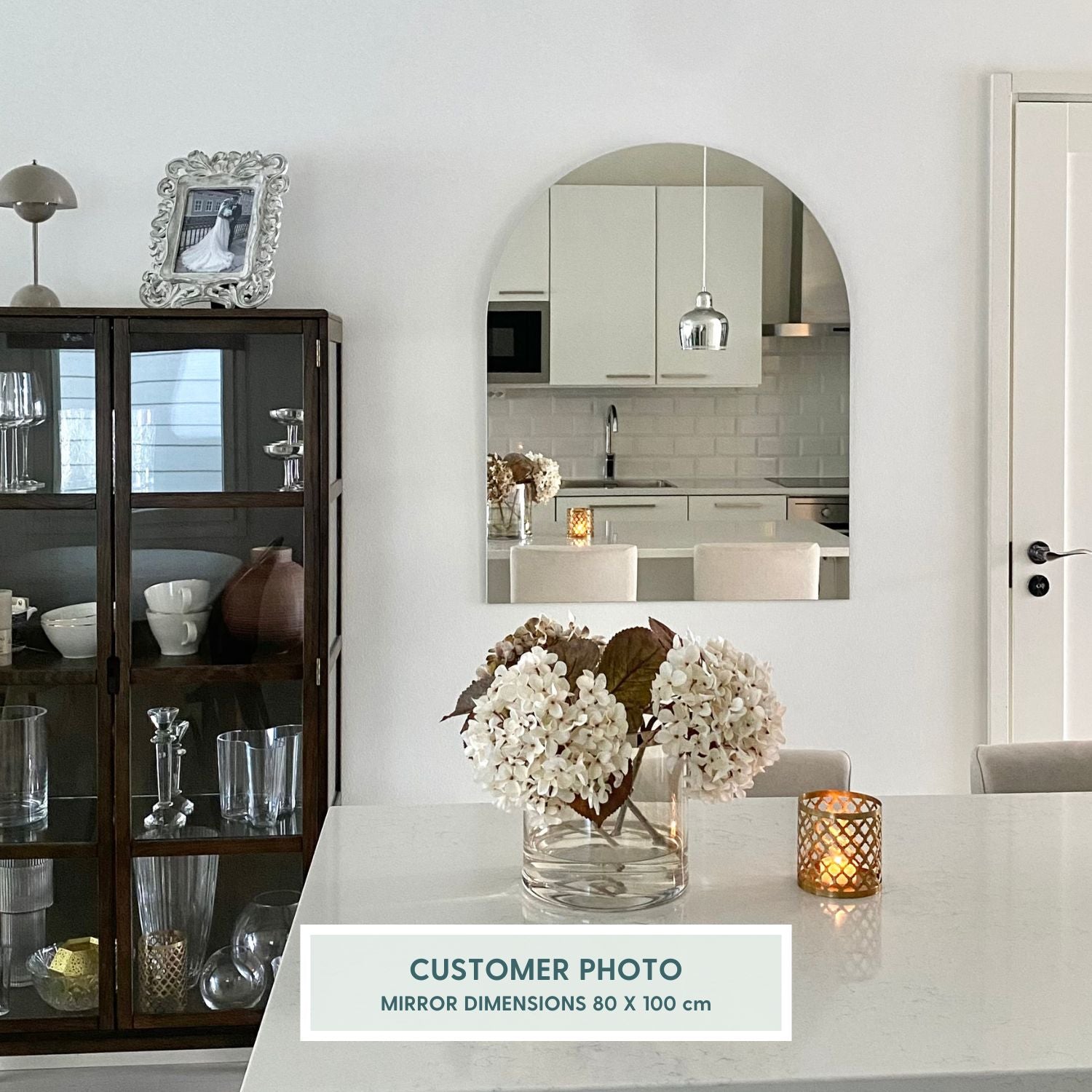 Kaari - Modern Bågspegel (80x100 cm)