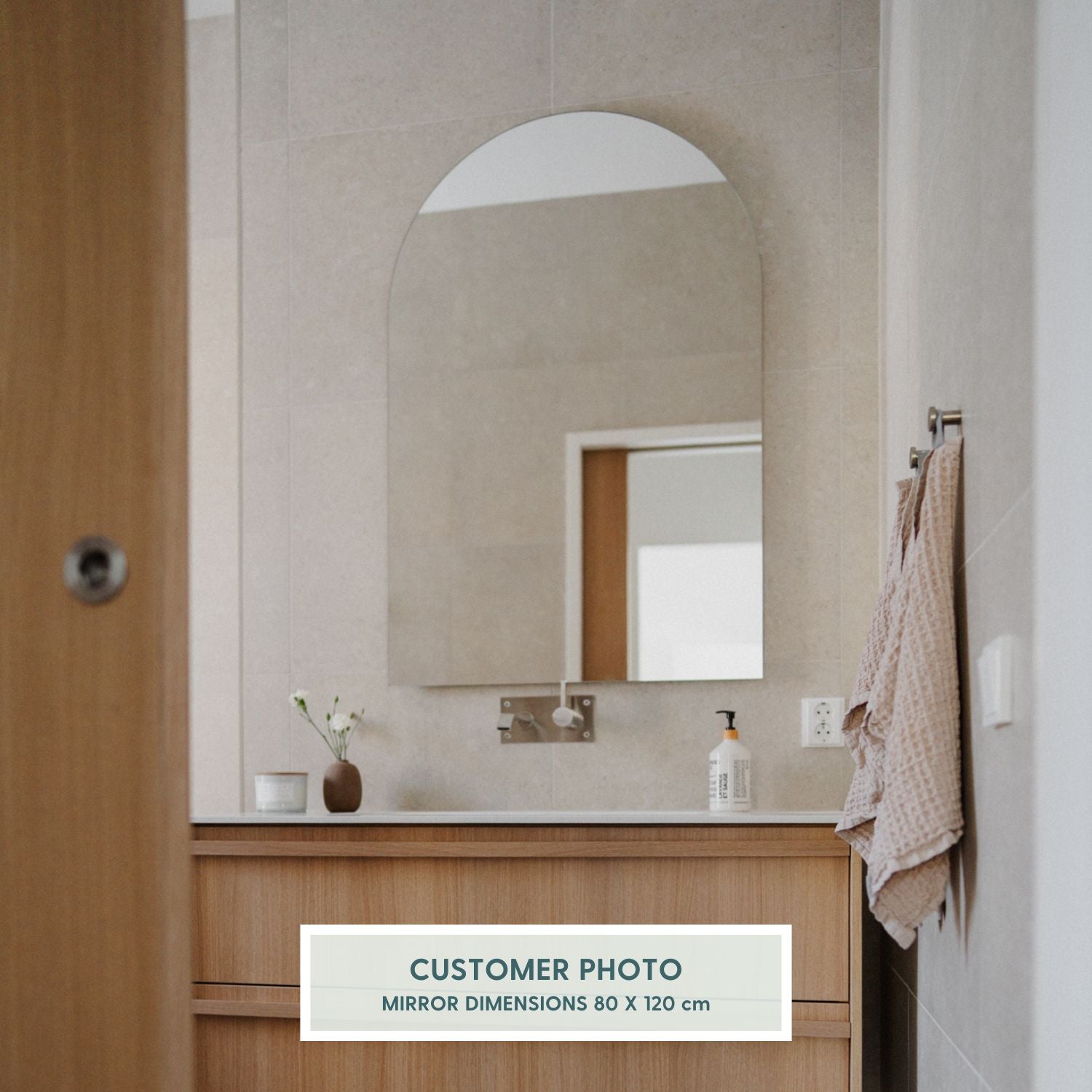 Kaari - Modern Arch mirror (80x100 cm)