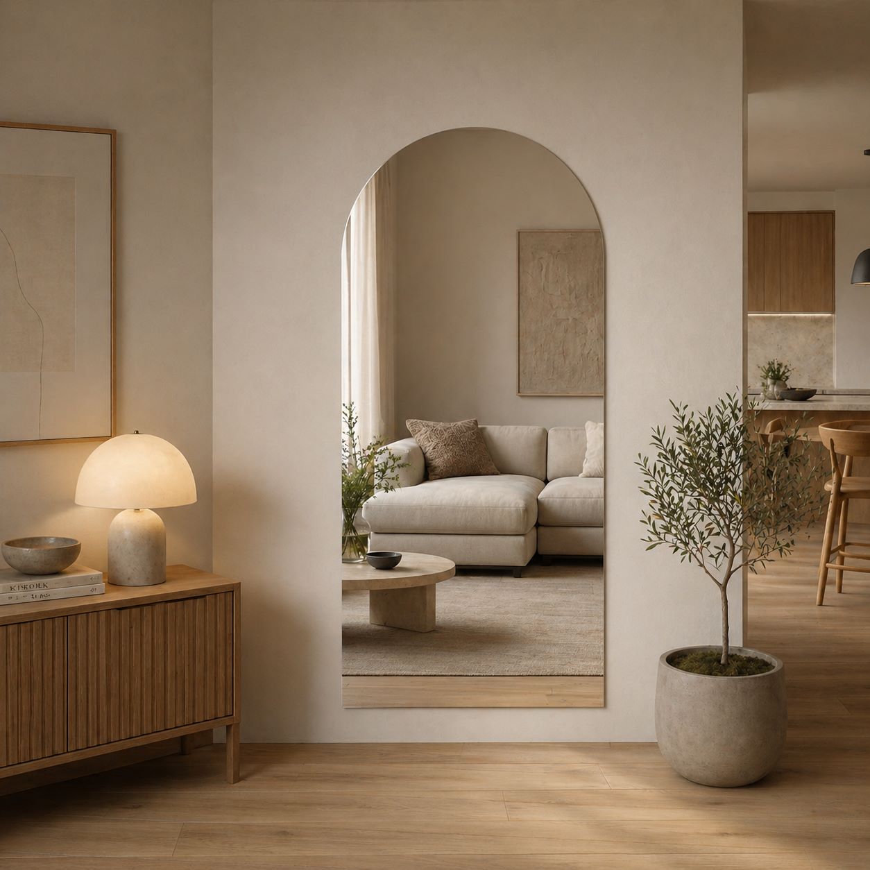 Kaari - Large Modern Arch Mirror (90x190 cm)