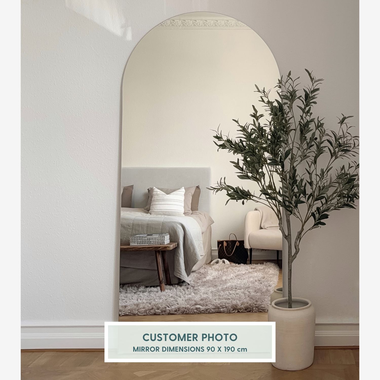 Kaari - Large Modern Arch Mirror (90x190 cm)