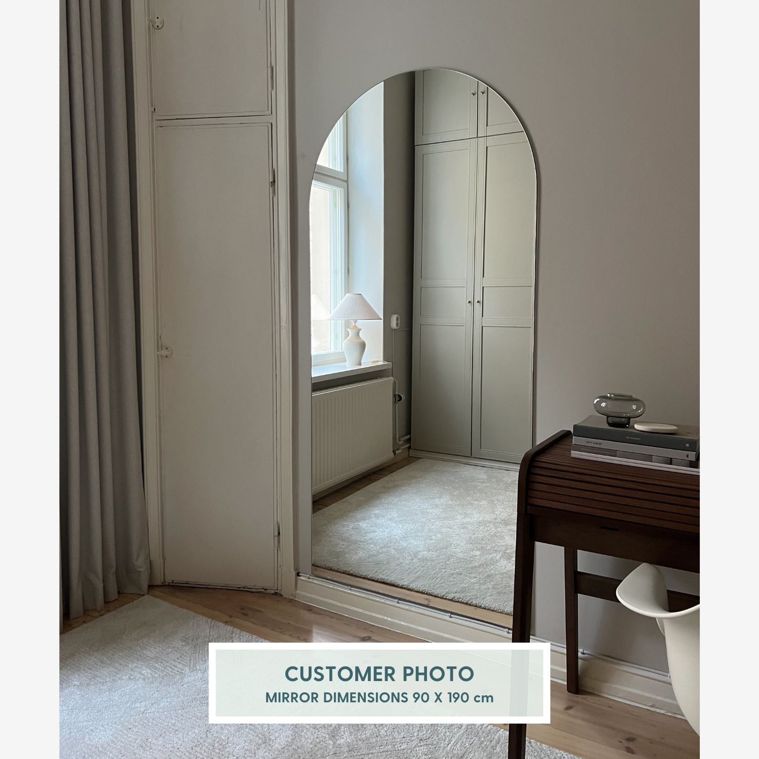 Kaari - Large Modern Arch Mirror (90x190cm)