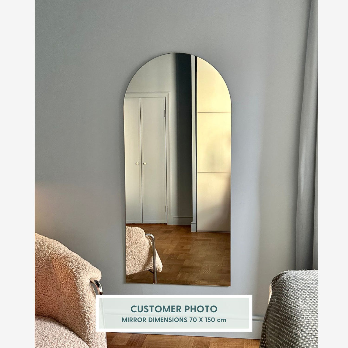 Kaari - Modern Arch Mirror (50x120cm)