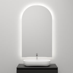 Kaari - Modern Arch Mirror With LED-Lights (30x70cm)