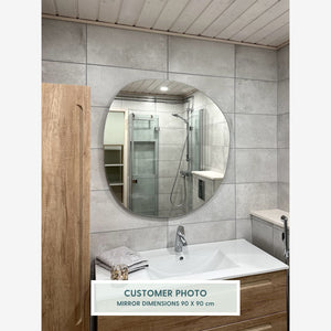 Stone wall mirror (80x80cm)