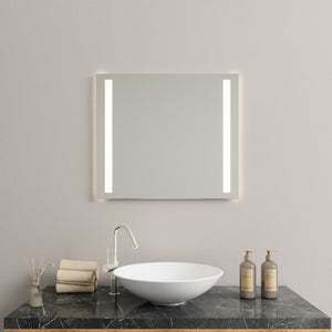Storlek M Spegel med Belysning och Bakgrundsbelysning (80x70cm)