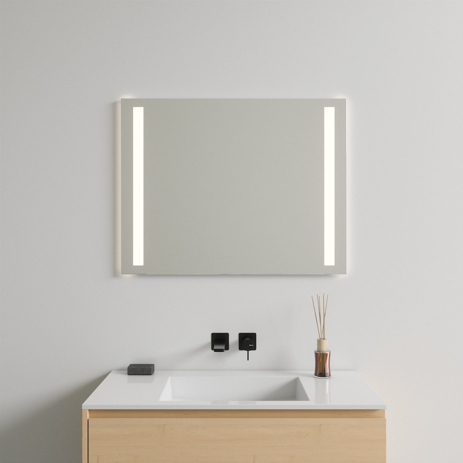 M Mirror With LED Lights (90x70 cm)